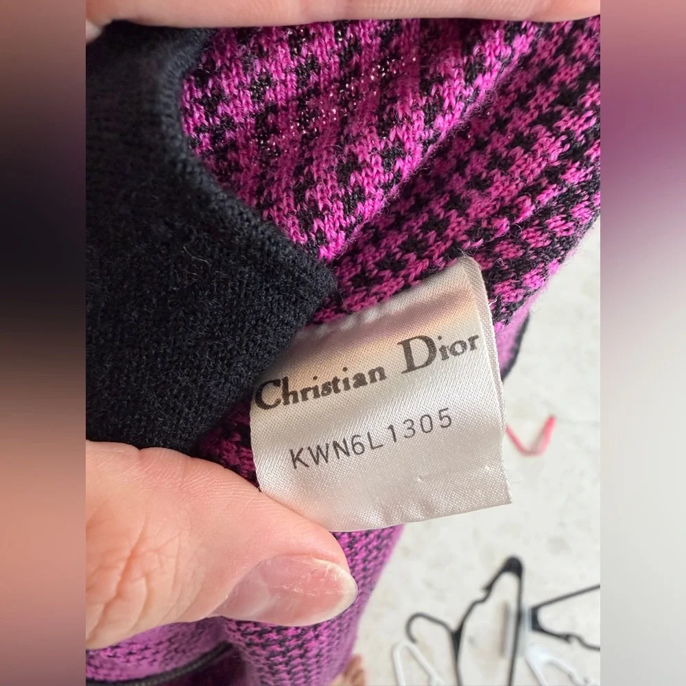 Christian Dior Vintage Floral Knit Cardigan – Rare Statement Piece